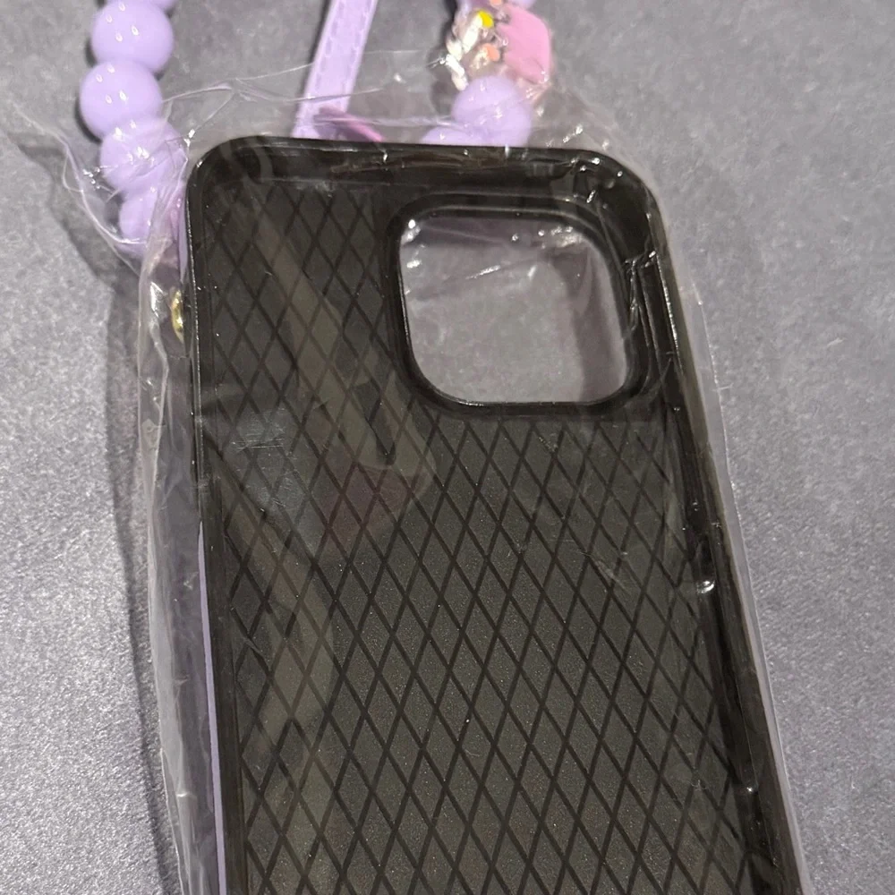NEW Lavender Phone Case w/ Beaded Wristlet + Mini Wallet | iPhone 14 Pro Max |